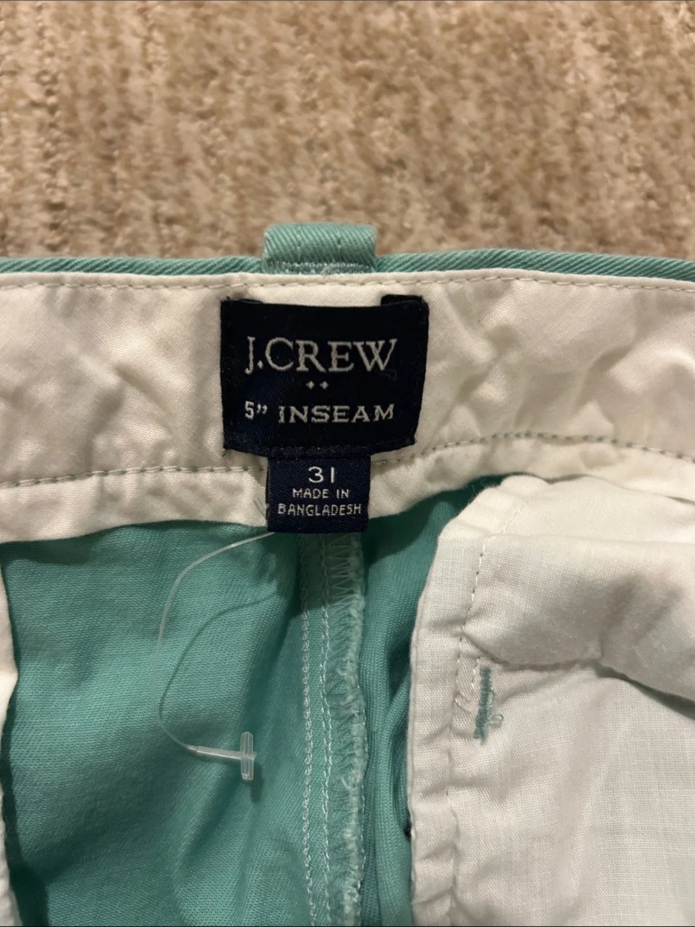 J. Crew Teal Flat Front Chino Shorts